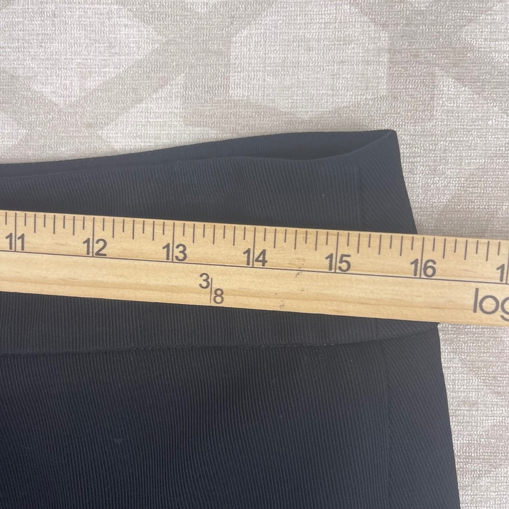 Armani Collezioni Black Virgin Wool Flared Knee Length Skirt Made in Italy Sz 8 - Picture 3 of 8